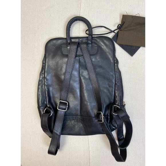 Valencia  Holland Black Woven Basketweave Washed Leather TK48 Backpack main image 8
